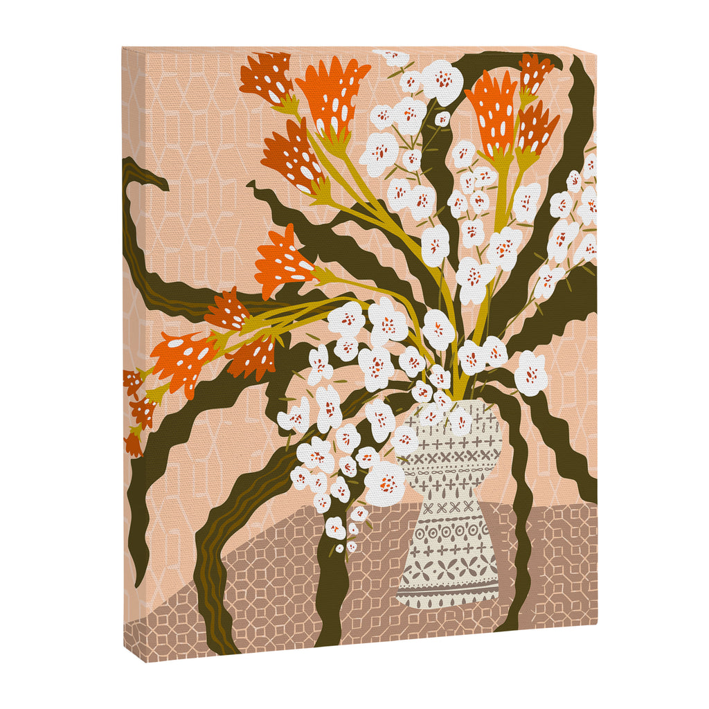 Matisse Flower Vase modern Illustration earthy colors Canvas Print Gallery Image 6