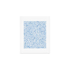 Matisse leaves pattern modern minimalistic light sky blue Art Print Gallery Image 1