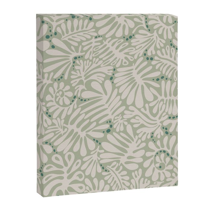 Matisse minimalistic leave pattern light sage green Canvas Print Gallery Image 1