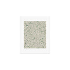 Matisse minimalistic leave pattern light sage green Art Print Gallery Image 1