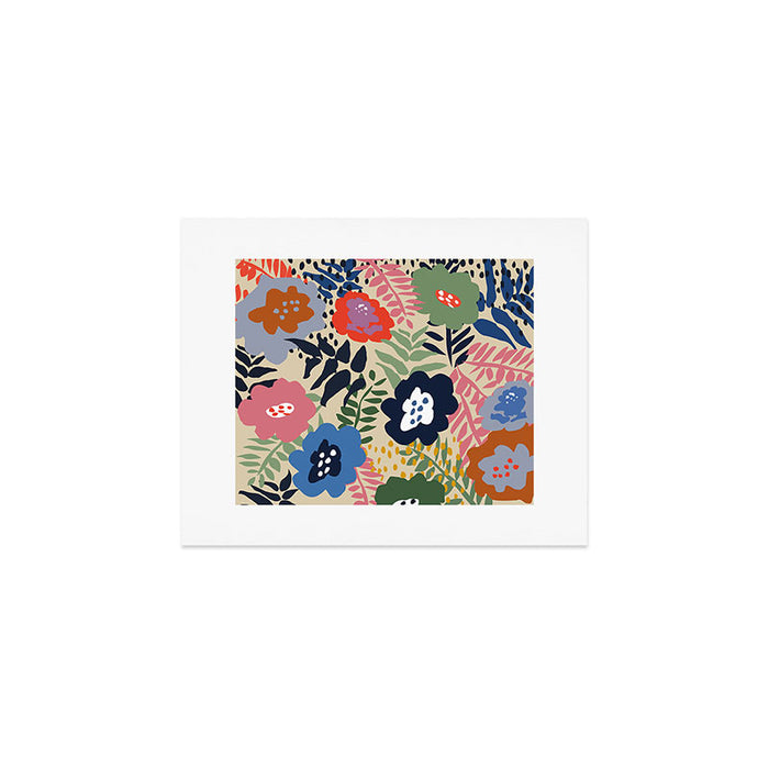 Maximalist floral shapes pattern Art Print Gallery Image 1