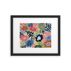 Maximalist floral shapes pattern Framed Art Print Gallery Image 5