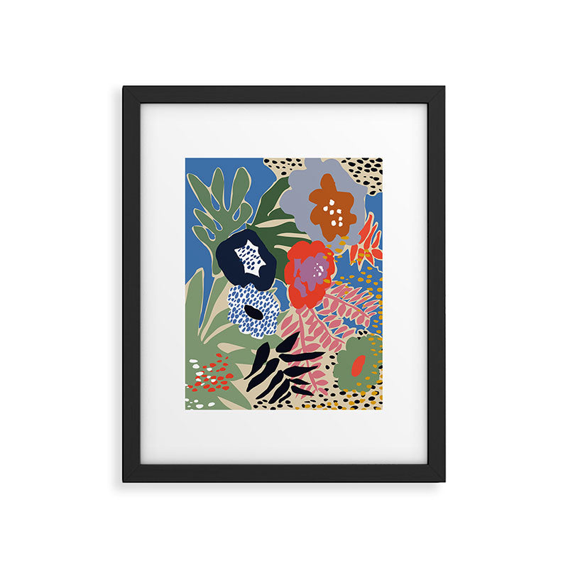 Maximalist floral shapes Framed Art Print Gallery Image 5