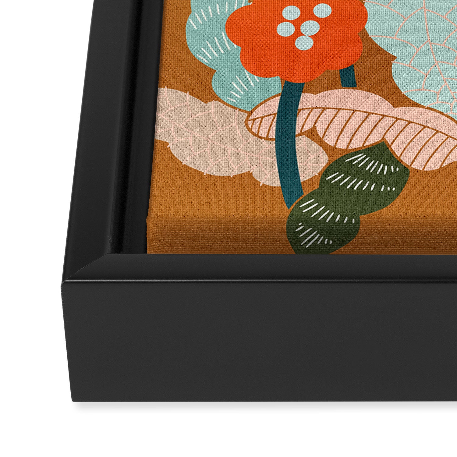 Meadow vibes rust Framed Canvas Print Gallery Image 3