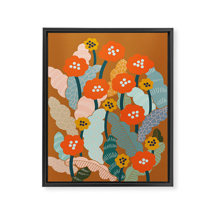 Meadow vibes rust Framed Canvas Print Gallery Image 1