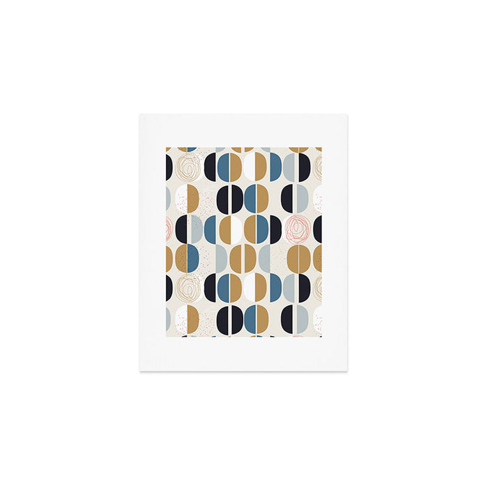 Mid century geometric pattern Art Print Gallery Image 1