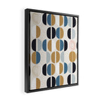 Mid century geometric pattern Framed Canvas Print Gallery Image 2