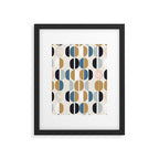 Mid century geometric pattern Framed Art Print Gallery Image 6