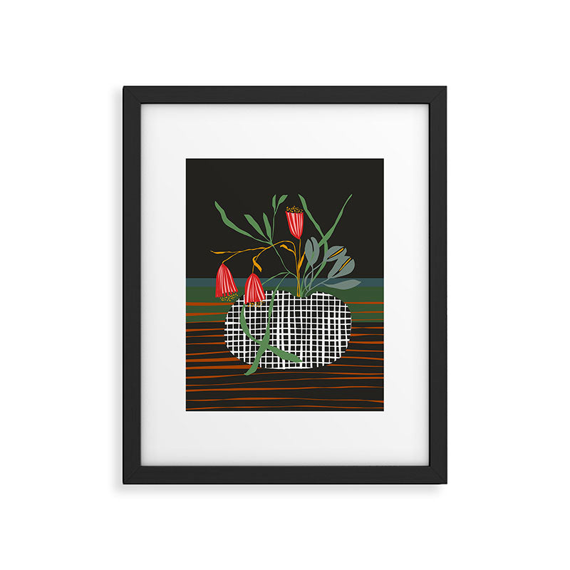 midcentury botanical Framed Art Print Gallery Image 5