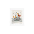 midcentury plant pot Art Print Gallery Image 1