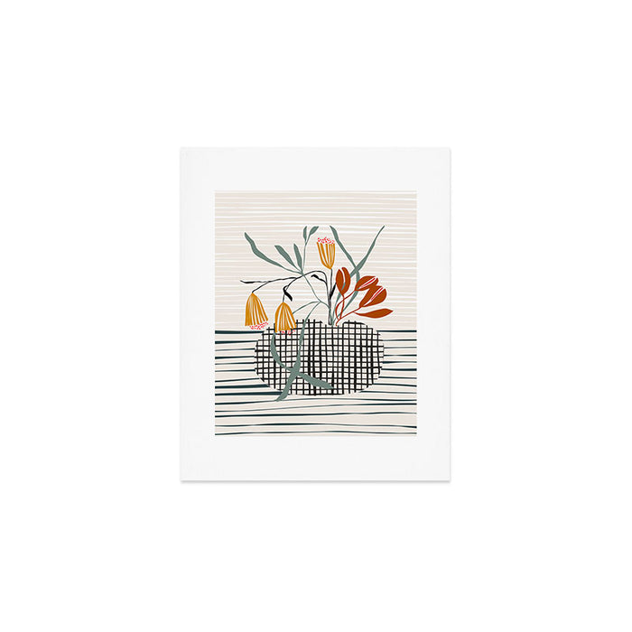 midcentury plant pot Art Print Gallery Image 1