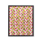 Minimal nordic flower pink with green Framed Canvas Print Gallery Image 6