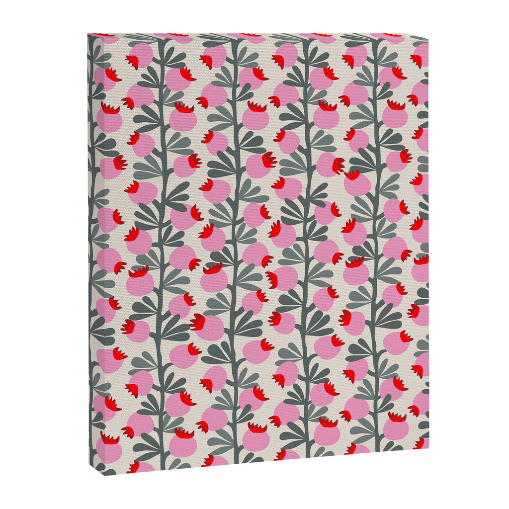 Minimal nordic flower pink Canvas Print Gallery Image 6