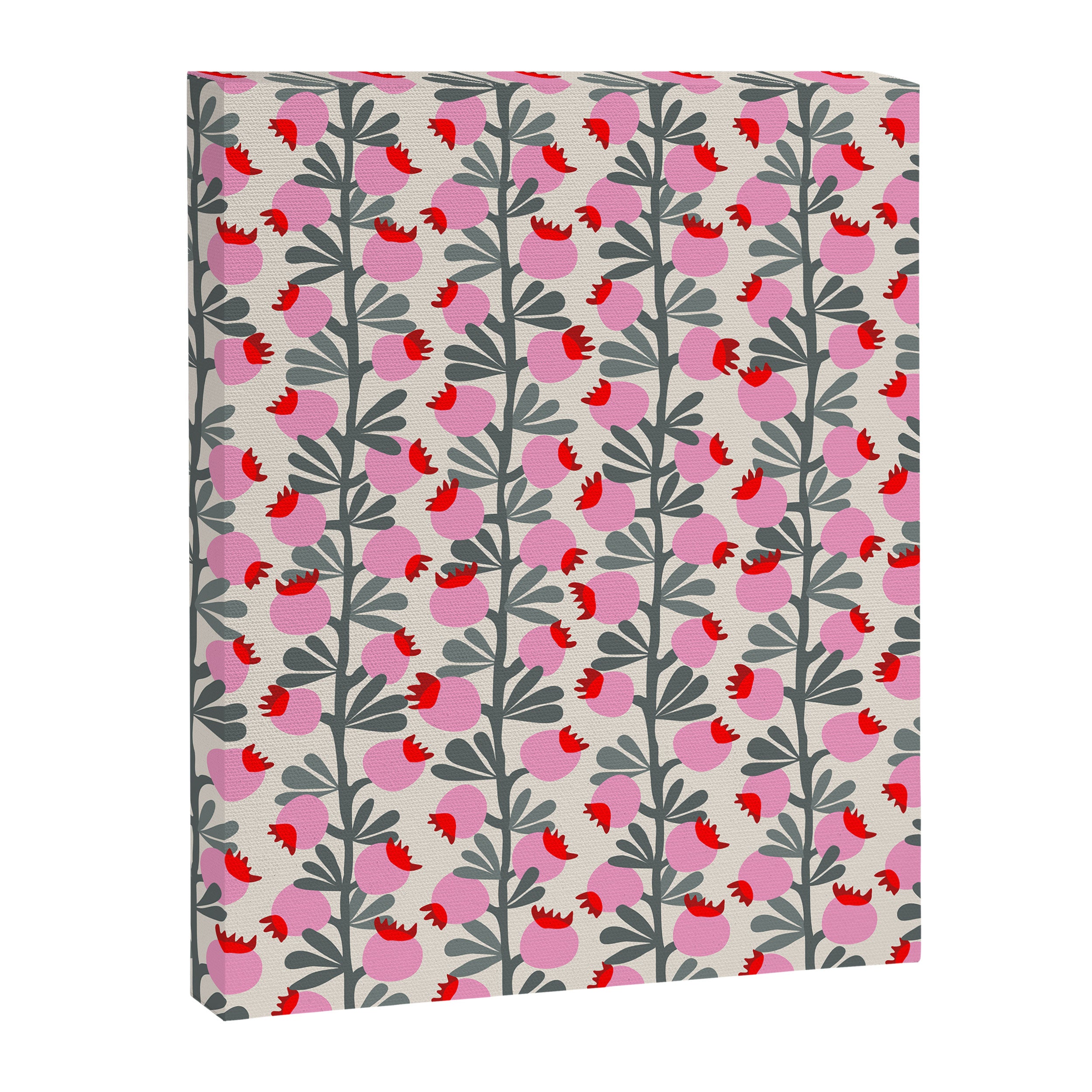 Minimal nordic flower pink Canvas Print Gallery Image 6
