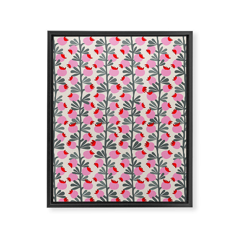 Minimal nordic flower pink Framed Canvas Print Gallery Image 6