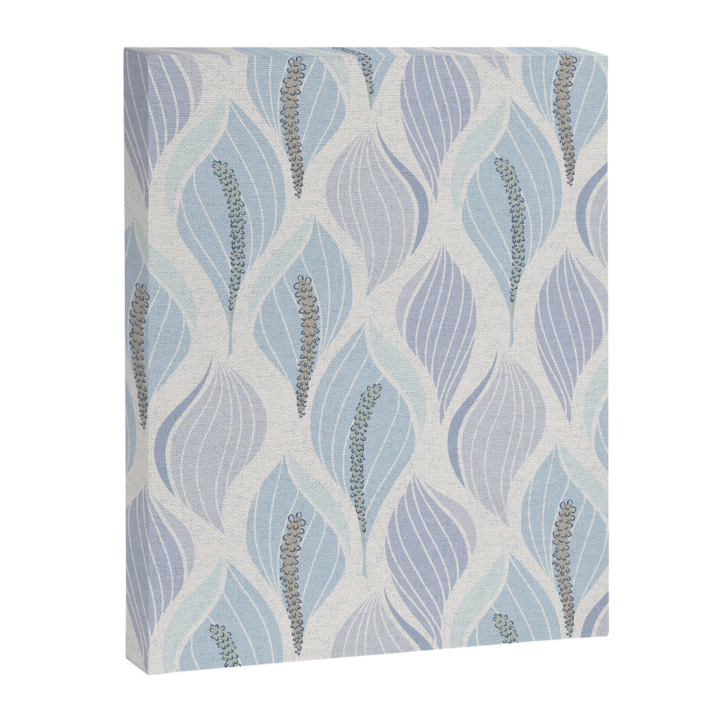 Minimalistic flow Peace lily flower powder blue Canvas Print Gallery Image 6