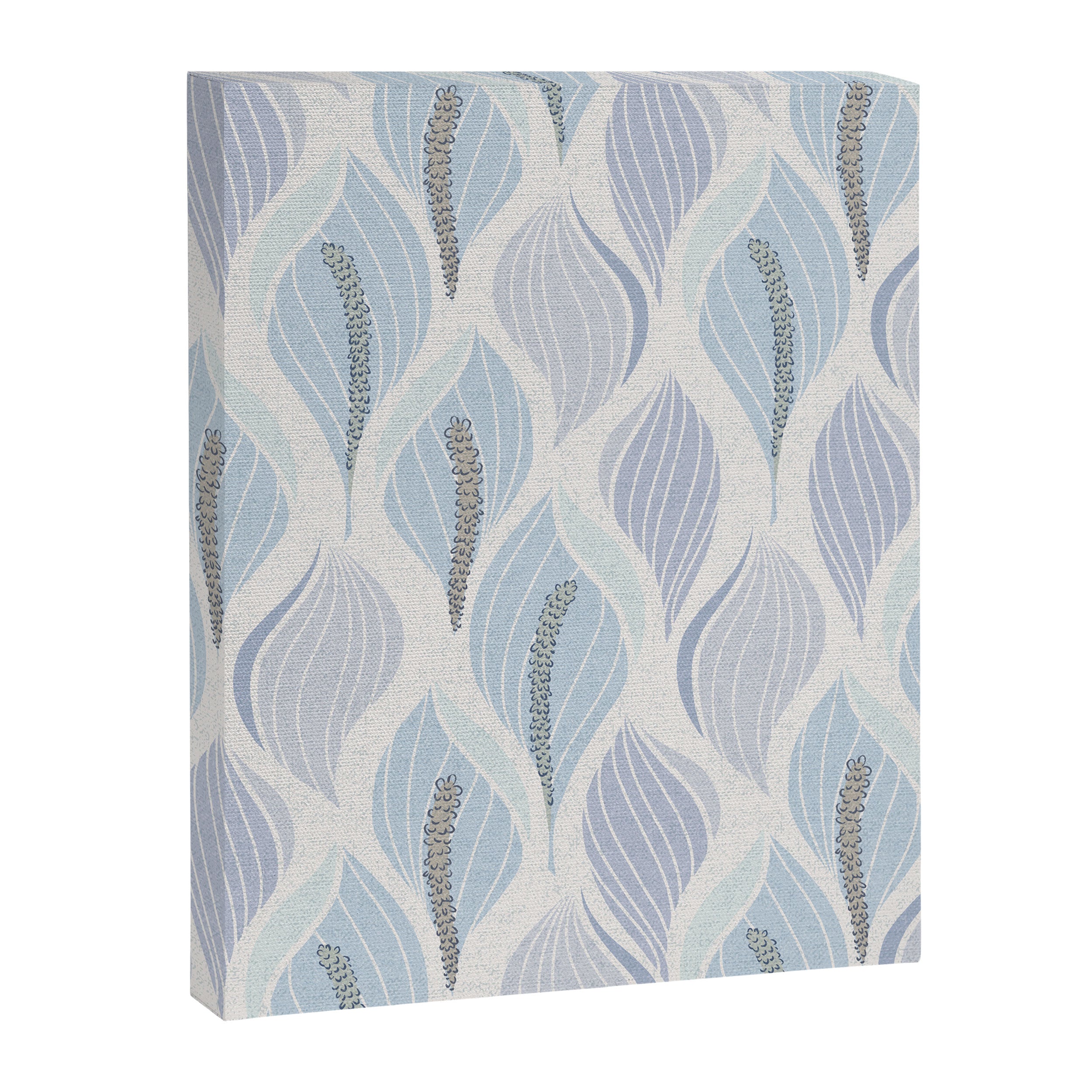 Minimalistic flow Peace lily flower powder blue Canvas Print Gallery Image 6