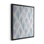 Minimalistic flow Peace lily flower powder blue Framed Canvas Print Gallery Image 2