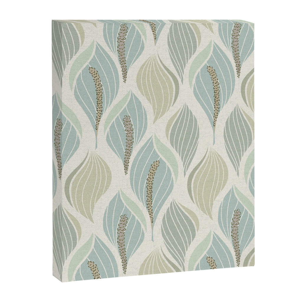 Minimalistic flow Peace lily soft green pattern Canvas Print Gallery Image 6