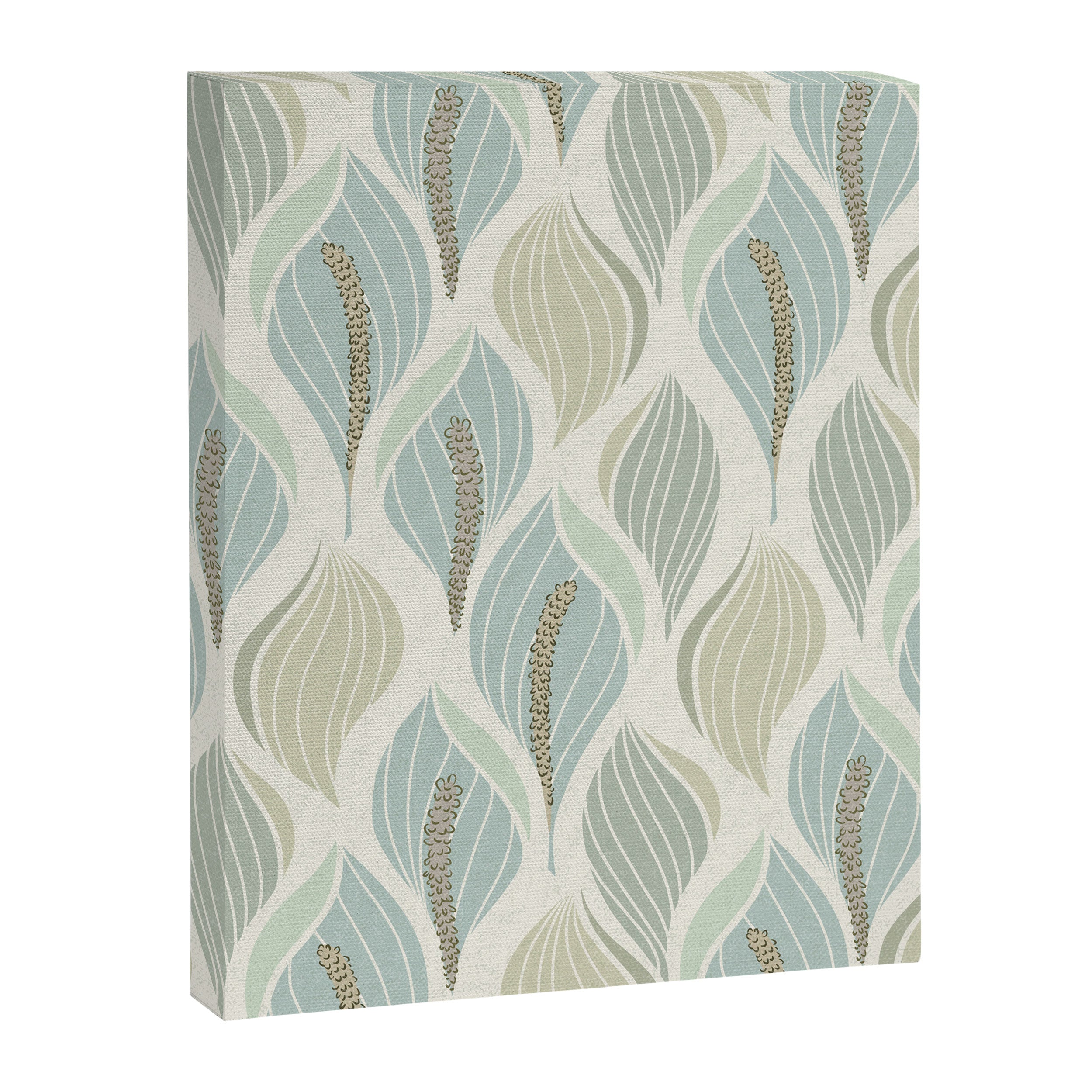 Minimalistic flow Peace lily soft green pattern Canvas Print Gallery Image 6