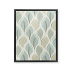 Minimalistic flow Peace lily soft green pattern Framed Canvas Print Gallery Image 6