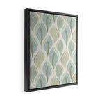 Minimalistic flow Peace lily soft green pattern Framed Canvas Print Gallery Image 2