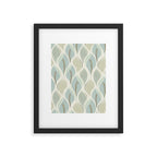 Minimalistic flow Peace lily soft green pattern Framed Art Print Gallery Image 5