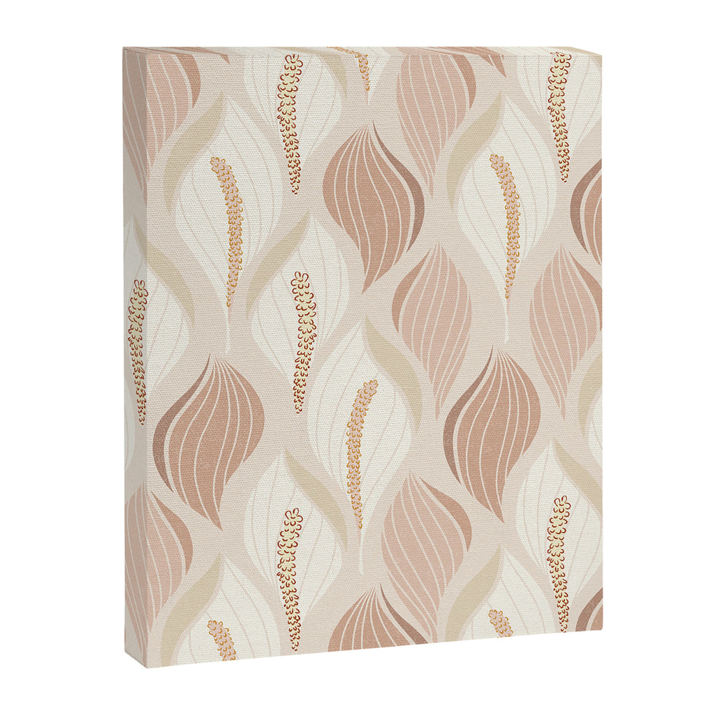 Minimalistic flow Peace lily soft peach Canvas Print Gallery Image 6