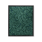 Minimalistic Matisse leaves dark sage green Framed Canvas Print Gallery Image 6