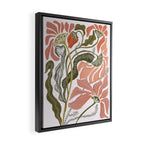 Modern Chalk still life with flowers and fern Framed Canvas Print Gallery Image 2