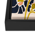 Modern floral illustration; Backyard flower Framed Canvas Print Gallery Image 3