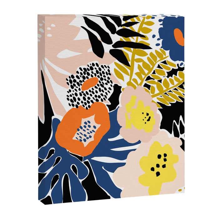 More design for a happy life - with black Canvas Print Gallery Image 1