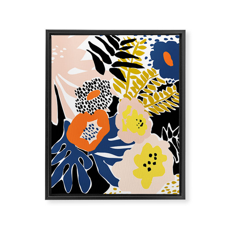 More design for a happy life - with black Framed Canvas Print Gallery Image 6