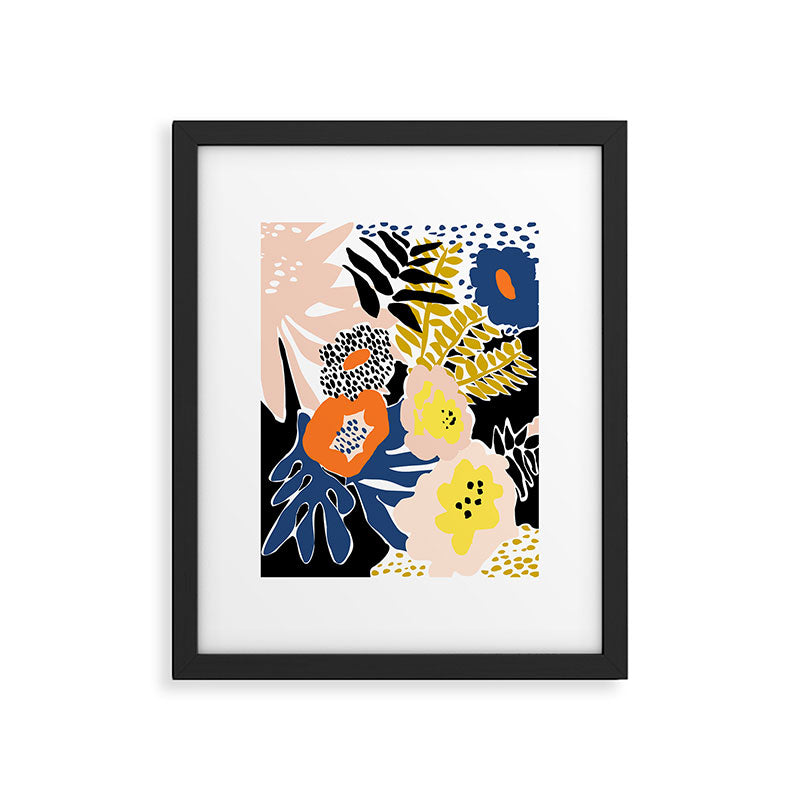 More design for a happy life - with black Framed Art Print Gallery Image 5