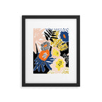 More design for a happy life - with black Framed Art Print Gallery Image 5