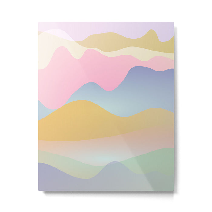 Morning glow Ombre landscape  Metal Print Gallery Image 1