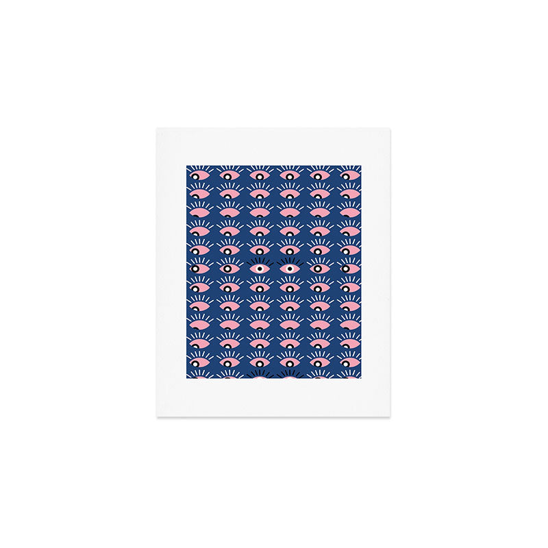 Navy blue looking for you Art Print Gallery Image 1