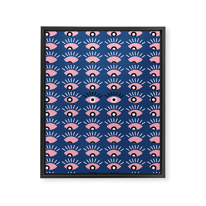 Navy blue looking for you Framed Canvas Print Gallery Image 6