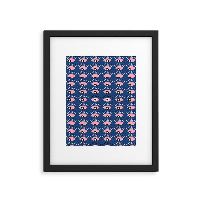 Navy blue looking for you Framed Art Print Gallery Image 1