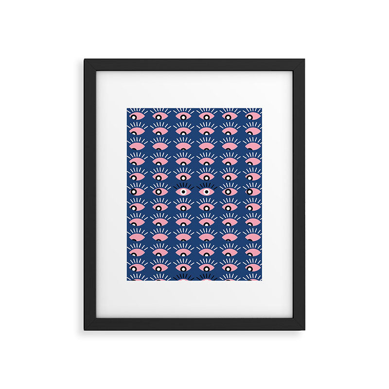 Navy blue looking for you Framed Art Print Gallery Image 5