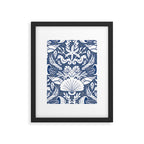Neptune's joy blue damask reworked Framed Art Print Gallery Image 6