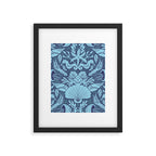 Neptune's joy dublex blue damask reworked Framed Art Print Gallery Image 6