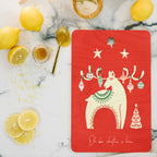 Oh deer christmas is here red Cutting Board Gallery Image 2