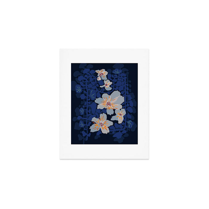 Orchid shadow blue notes Art Print Gallery Image 1