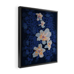 Orchid shadow blue notes Framed Canvas Print Gallery Image 2