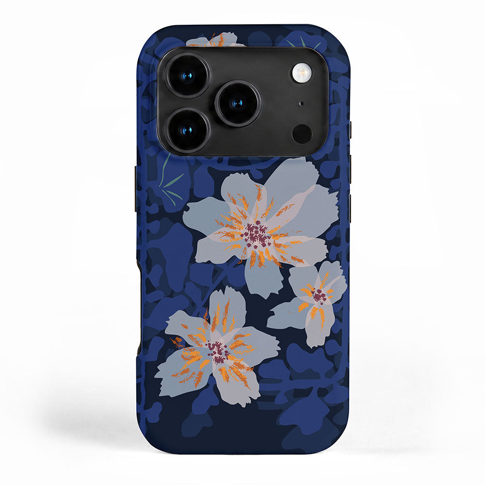 Orchid shadow blue notes iPhone Case Gallery Image 1