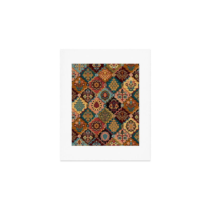 Oriental granny squares Art Print Gallery Image 1