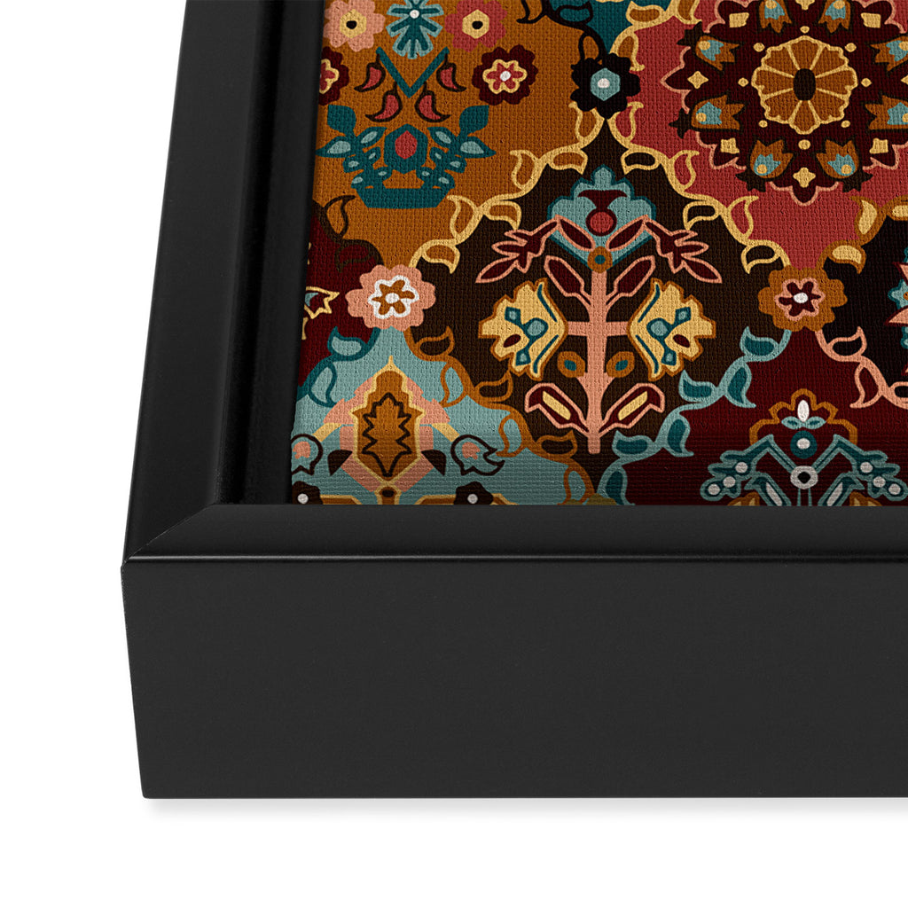 Oriental granny squares Framed Canvas Print Gallery Image 3