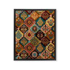 Oriental granny squares Framed Canvas Print Gallery Image 8