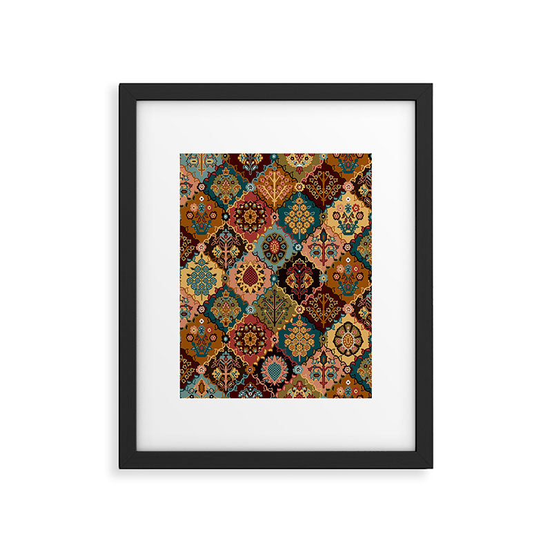 Oriental granny squares Framed Art Print Gallery Image 6